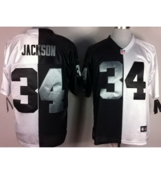 Nike Oakland Raiders 34 Bo.Jackson White Black Elite Split NFL Jersey Nike Oakland Raiders 34 Bo.Jackson White Black Elite Split NFL Jersey