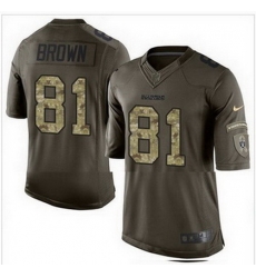 Nike Oakland Raiders #81 Tim Brown Green Mens Stitched NFL Limited Salute to Service Jersey Nike Oakland Raiders #81 Tim Brown Green Mens Stitched NFL Limited Salute to Service Jersey