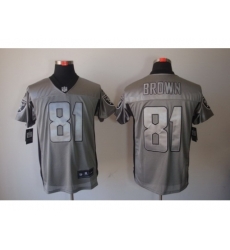Nike Oakland Raiders 81 Tim Brown Grey Elite Shadow NFL Jersey Nike Oakland Raiders 81 Tim Brown Grey Elite Shadow NFL Jersey