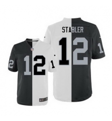 Nike Raiders #12 Kenny Stabler White Black Mens Stitched NFL Elite Split Jersey Nike Raiders #12 Kenny Stabler White Black Mens Stitched NFL Elite Split Jersey
