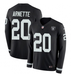 Nike Raiders 20 Damon Arnette Black Team Color Men Stitched NFL Limited Therma Long Sleeve Jersey Nike Raiders 20 Damon Arnette Black Team Color Men Stitched NFL Limited Therma Long Sleeve Jersey