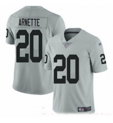 Nike Raiders 20 Damon Arnette Silver Men Stitched NFL Limited Inverted Legend Jersey Nike Raiders 20 Damon Arnette Silver Men Stitched NFL Limited Inverted Legend Jersey