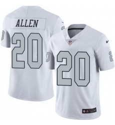 Nike Raiders #20 Nate Allen White Mens Stitched NFL Limited Rush Jersey Nike Raiders #20 Nate Allen White Mens Stitched NFL Limited Rush Jersey