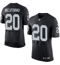 Nike Raiders #20 Obi Melifonwu Black Team Color Mens Stitched NFL New Elite Jersey Nike Raiders #20 Obi Melifonwu Black Team Color Mens Stitched NFL New Elite Jersey