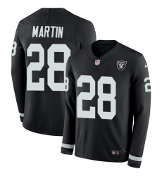 Nike Raiders #28 Doug Martin Black Team Color Men Stitched NFL Limited Therma Long Sleeve Jersey Nike Raiders #28 Doug Martin Black Team Color Men Stitched NFL Limited Therma Long Sleeve Jersey