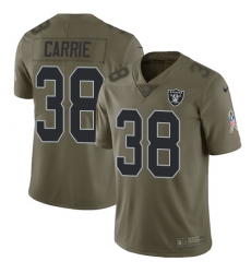 Nike Raiders #38 T J Carrie Olive Mens Stitched NFL Limited 2017 Salute To Service Jersey Nike Raiders #38 T J Carrie Olive Mens Stitched NFL Limited 2017 Salute To Service Jersey