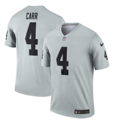 Nike Raiders 4 Derek Carr Gray Inverted Legend Jersey Nike Raiders 4 Derek Carr Gray Inverted Legend Jersey