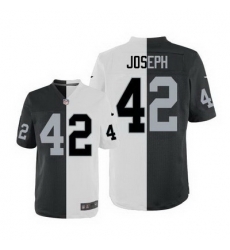 Nike Raiders #42 Karl Joseph White Black Mens Stitched NFL Elite Split Jersey Nike Raiders #42 Karl Joseph White Black Mens Stitched NFL Elite Split Jersey
