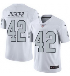Nike Raiders #42 Karl Joseph White Mens Stitched NFL Limited Rush Jersey Nike Raiders #42 Karl Joseph White Mens Stitched NFL Limited Rush Jersey