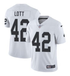 Nike Raiders #42 Ronnie Lott White Mens Stitched NFL Vapor Untouchable Limited Jersey Nike Raiders #42 Ronnie Lott White Mens Stitched NFL Vapor Untouchable Limited Jersey