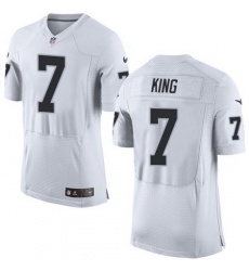 Nike Raiders #7 Marquette King White Mens Stitched NFL New Elite Jersey Nike Raiders #7 Marquette King White Mens Stitched NFL New Elite Jersey
