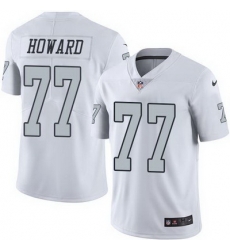 Nike Raiders #77 Austin Howard White Mens Stitched NFL Limited Rush Jersey Nike Raiders #77 Austin Howard White Mens Stitched NFL Limited Rush Jersey