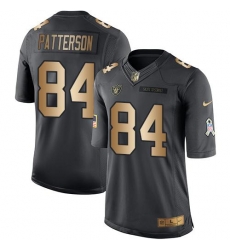 Nike Raiders #84 Cordarrelle Patterson Black Mens Stitched NFL Limited Gold Salute To Service Jersey Nike Raiders #84 Cordarrelle Patterson Black Mens Stitched NFL Limited Gold Salute To Service Jersey