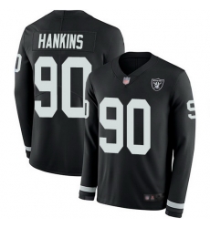 Nike Raiders 90 Johnathan Hankins Black Team Color Men Stitched NFL Limited Therma Long Sleeve Jersey Nike Raiders 90 Johnathan Hankins Black Team Color Men Stitched NFL Limited Therma Long Sleeve Jersey