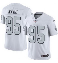 Nike Raiders #95 Jihad Ward White Mens Stitched NFL Limited Rush Jersey Nike Raiders #95 Jihad Ward White Mens Stitched NFL Limited Rush Jersey