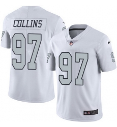 Nike Raiders 97 Maliek Collins White Men Stitched NFL Limited Rush Jersey Nike Raiders 97 Maliek Collins White Men Stitched NFL Limited Rush Jersey