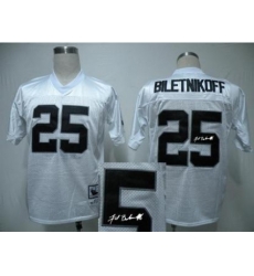 Oakland Raiders 25 Fred Biletnikoff White Throwback M&N Signed NFL Jerseys Oakland Raiders 25 Fred Biletnikoff White Throwback M&N Signed NFL Jerseys