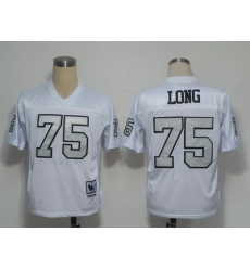 Oakland Raiders 75 Howie Long white(Silver Number)throwback Oakland Raiders 75 Howie Long white(Silver Number)throwback