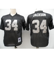 Oakland Raiders Mitchell & Ness34 Bo Throwback Black Jersey Oakland Raiders Mitchell & Ness34 Bo Throwback Black Jersey