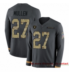 Raiders 27 Trayvon Mullen Anthracite Salute to Service Men Stitched Football Limited Therma Long Sleeve Jersey Raiders 27 Trayvon Mullen Anthracite Salute to Service Men Stitched Football Limited Therma Long Sleeve Jersey