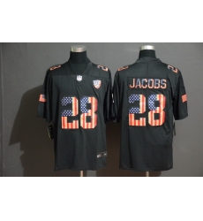 Raiders 28 Josh Jacobs 2019 Black Salute To Service USA Flag Fashion Limited Jersey Raiders 28 Josh Jacobs 2019 Black Salute To Service USA Flag Fashion Limited Jersey