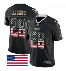 Raiders 28 Josh Jacobs Black USA Flash Fashion Limited Jersey Raiders 28 Josh Jacobs Black USA Flash Fashion Limited Jersey