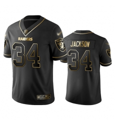 Raiders 34 Bo Jackson Black Men Stitched Football Limited Golden Edition Jersey Raiders 34 Bo Jackson Black Men Stitched Football Limited Golden Edition Jersey