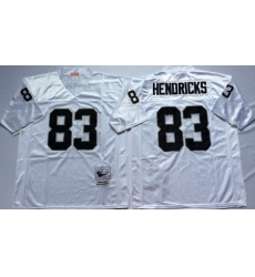 Raiders 83 Ted Hendricks White Throwback Jersey Raiders 83 Ted Hendricks White Throwback Jersey
