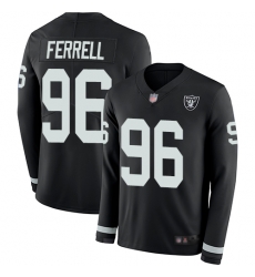Raiders 96 Clelin Ferrell Black Team Color Men Stitched Football Limited Therma Long Sleeve Jersey Raiders 96 Clelin Ferrell Black Team Color Men Stitched Football Limited Therma Long Sleeve Jersey