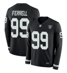 Raiders 99 Clelin Ferrell Black Team Color Men Stitched Football Limited Therma Long Sleeve Jersey Raiders 99 Clelin Ferrell Black Team Color Men Stitched Football Limited Therma Long Sleeve Jersey
