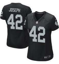 Nike Raiders #42 Karl Joseph Black Team Color Womens Stitched NFL Elite Jersey Nike Raiders #42 Karl Joseph Black Team Color Womens Stitched NFL Elite Jersey