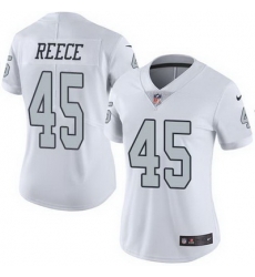 Nike Raiders #45 Marcel Reece White Womens Stitched NFL Limited Rush Jersey Nike Raiders #45 Marcel Reece White Womens Stitched NFL Limited Rush Jersey