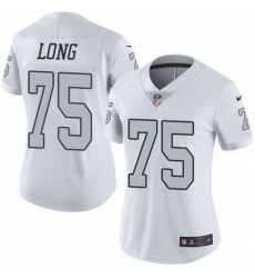 Nike Raiders #75 Howie Long White Womens Stitched NFL Limited Rush Jersey Nike Raiders #75 Howie Long White Womens Stitched NFL Limited Rush Jersey