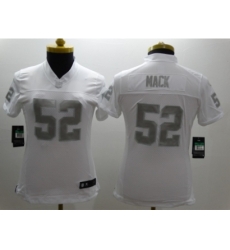 Nike Women Oakland Raiders #52 Mack Platinum White Jerseys Nike Women Oakland Raiders #52 Mack Platinum White Jerseys