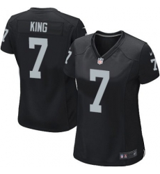 Oakland Raiders #7 Marquette King Women Black Jersey Oakland Raiders #7 Marquette King Women Black Jersey