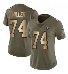 Raiders #74 Kolton Miller Olive Gold Women Stitched Football Limited 2017 Salute to Service Jersey Raiders #74 Kolton Miller Olive Gold Women Stitched Football Limited 2017 Salute to Service Jersey