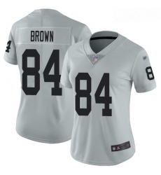 Raiders #84 Antonio Brown Silver Women Stitched Football Limited Inverted Legend Jersey Raiders #84 Antonio Brown Silver Women Stitched Football Limited Inverted Legend Jersey