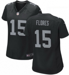 Women Las Vegas Raiders 15 Tom Flores Black Limited Jersey Women Las Vegas Raiders 15 Tom Flores Black Limited Jersey