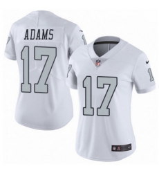 Women Las Vegas Raiders 17 Davante Adams White Color Rush Limited Stitched Jersey Women Las Vegas Raiders 17 Davante Adams White Color Rush Limited Stitched Jersey