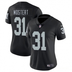 Women Las Vegas Raiders 31 Raheem Mostert Black 2025 Vapor Stitched Jersey