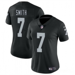 Women Las Vegas Raiders 7 Geno Smith Black 2025 Vapor Stitched Jersey