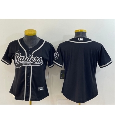 Women Las Vegas Raiders Blank Black With Patch Cool Base Stitched Baseball Jersey Women Las Vegas Raiders Blank Black With Patch Cool Base Stitched Baseball Jersey