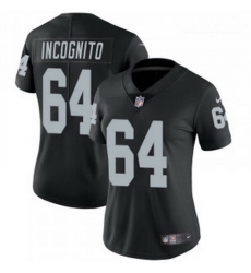 Women Nike Oakland Raiders #64 Richie Incognito Vapor Untouchable Limited black Jersey Women Nike Oakland Raiders #64 Richie Incognito Vapor Untouchable Limited black Jersey