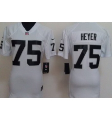 Women Nike Oakland Raiders #75 Stephon Heyer White Nike NFL Jerseys Women Nike Oakland Raiders #75 Stephon Heyer White Nike NFL Jerseys