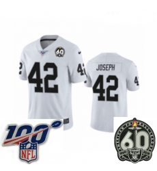 Women Oakland Raiders #42 Karl Joseph White 60th Anniversary Vapor Untouchable Limited Player 100th Season Football Jersey Women Oakland Raiders #42 Karl Joseph White 60th Anniversary Vapor Untouchable Limited Player 100th Season Football Jersey
