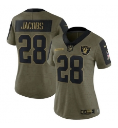 Women's Las Vegas Raiders Josh Jacobs Nike Olive 2021 Salute To Service Limited Player Jersey Women's Las Vegas Raiders Josh Jacobs Nike Olive 2021 Salute To Service Limited Player Jersey