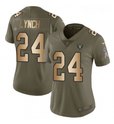 Womens Nike Oakland Raiders 24 Marshawn Lynch Limited OliveGold 2017 Salute to Service NFL Jersey Womens Nike Oakland Raiders 24 Marshawn Lynch Limited OliveGold 2017 Salute to Service NFL Jersey