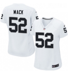 Womens Nike Oakland Raiders 52 Khalil Mack Game White NFL Jersey Womens Nike Oakland Raiders 52 Khalil Mack Game White NFL Jersey