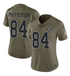 Womens Nike Raiders #84 Cordarrelle Patterson Olive Stitched NFL Limited 2017 Salute to Service Jersey Womens Nike Raiders #84 Cordarrelle Patterson Olive Stitched NFL Limited 2017 Salute to Service Jersey