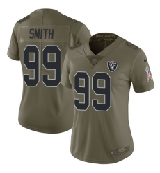 Womens Nike Raiders #99 Aldon Smith Olive Stitched NFL Limited 2017 Salute to Service Jersey Womens Nike Raiders #99 Aldon Smith Olive Stitched NFL Limited 2017 Salute to Service Jersey